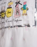 Elegancia T-Shirt With Tulle, White Color
