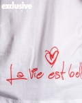 Lа Vie Est Belle T-Shirt, White Color