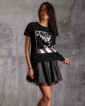 Beautiful Day T-Shirt With Sequins, Black Color