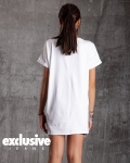 Malena T-Shirt with Chain Accent, White Color