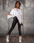 Addict Code Top With A Zipper, White Color