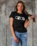 Coco Lace T-Shirt, Black Color