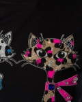 Princess Cat T-Shirt, Black Color