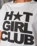 Тениска Hot Girl Club, Бял Цвят