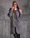 All Is Love Hooded Cardigan, Grey Color