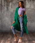 New Wave Open Cardigan, Green Color
