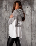 Sydney Combo Sweater, Grey Color