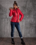 Winter Jacket With Real Fur, Red Color
