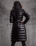 Arctic Long Belted Jacket, Black Color