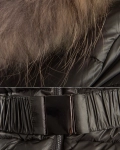 Arctic Long Belted Jacket, Black Color