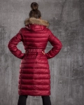 Arctic Long Belted Jacket, Red Color