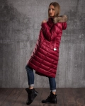 Arctic Long Belted Jacket, Red Color