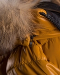 Below Zero Padded Jacket With Real Fur Trim, Black Color