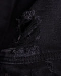 Viper Long Denim Jacket, Black Color