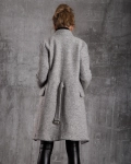 Enthusiasm Belted Coat, Grey Color