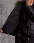 Mini Jacket With Fur, Black Color