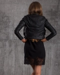 Moxie Faux Leather Jacket, Black Color