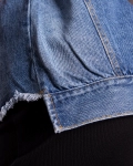 Charlotte Denim Jacket With a Belt, Blue Color