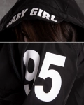 Baby Girl Bomber Jacket, Black Color