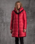 Vision Long Padded Jacket, Red Color