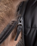 Misty Jacket With Real Fur, Black Color