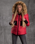 Misty Jacket With Real Fur, Red Color