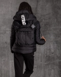 Awesome Jacket With Backpack Effect, Black Color