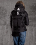 Awesome Jacket With Backpack Effect, Black Color