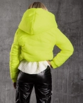 Neon Light Puffy Jacket, Yellow Color