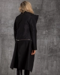Avalon Two-Fabric Coat, Black Color