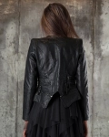 Elite Faux leather biker jacket, Black Color