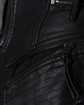 Elite Faux leather biker jacket, Black Color