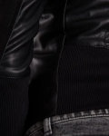 Rosé Leather Jacket, Black Color