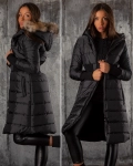 Noelle Jacket With Real Fur, Black Color