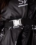 Quinn Long Belted Jacket, Black Color
