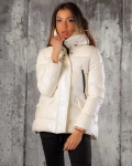 Perla Hooded Jacket, White Color