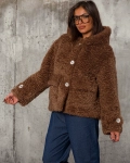 Палто Winter Teddy, Кафяв Цвят
