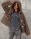 Палто Winter Teddy, Кафяв Цвят