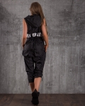 Contrast Jumpsuit, Black Color