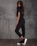 Miami Short-Sleeve Jumpsuit, Black Color