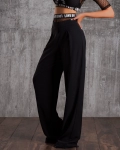 Couture Wide Leg Trousers, Black Color