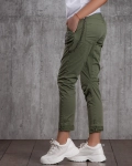 Costa Rica Trousers With Chain Accent, Green Color