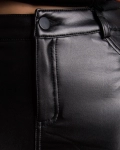 Sorella Faux Leather Trousers, Black Color