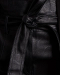 Nikki Pleather Trousers, Black Color