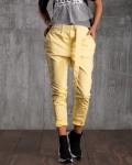Piña Colada Trousers With "Paper Bag" Waist, Yellow Color