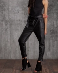 Blade Trousers With "Paper Bag" Waist, Black Color