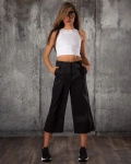 Sector Wide-Leg Trousers, Black Color