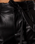 Jessie Faux Leather Trousers, Black Color