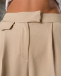 Toffee Wide-Leg Trousers, Beige Color