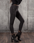 Forza Raw Hem Jeans, Black Color